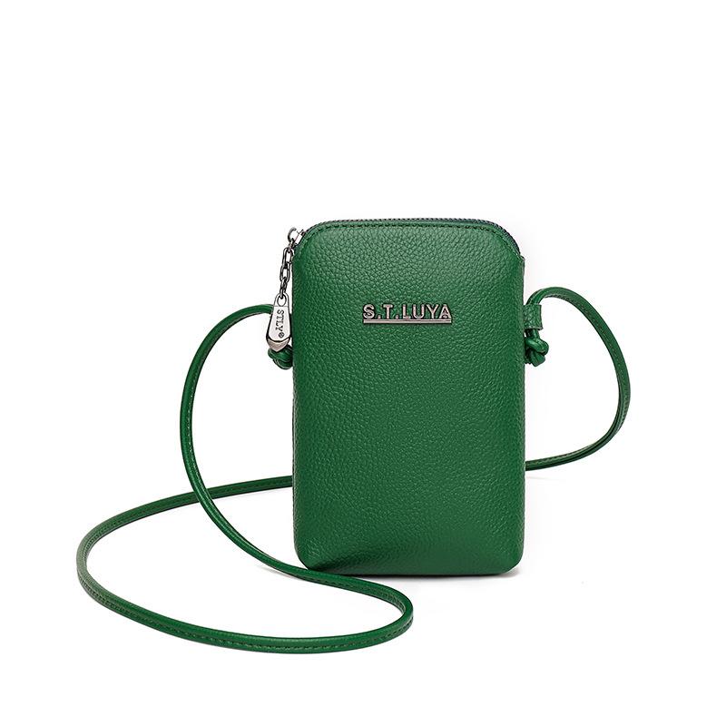 Erste Schicht Rindsleder Handy Tasche Damen Tasche Neu Trendig Einfach Lässig Schulter Umhängetasche Lieferung