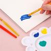 Kids Paintbrush with Palettes , Plastic Handle Paint Brush Easy to Clean for Toddler Gouaches Watercolor Oil Acrylic