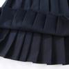 Anti-wrinkle Kids Girls Pleated Skirt Solid Color Midi Length Preppy Style Versatile Casual School Skirt for Girls Daily Wear