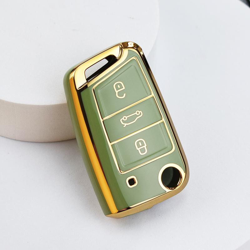 Tpu Car Key Case Cover For Vw Volkswagen Golf 7 Mk7 Tiguan Mk2 For Seat Ateca Leon Fr 2 Ibiza For Skoda Octavia A7 Shell Fob