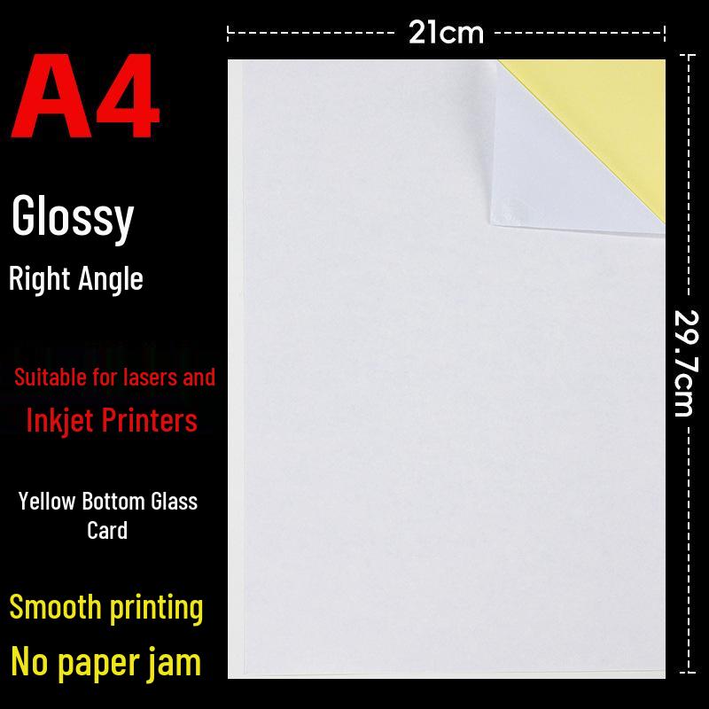 A4 Glossy/Matte Color Self-Adhesive Stickers for Inkjet & Laser Printing