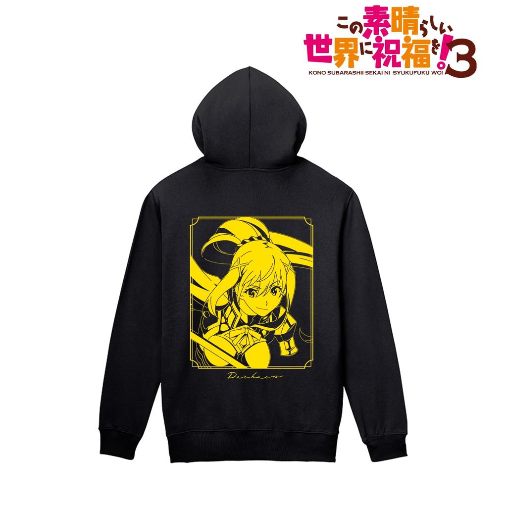 TV Anime "KonoSuba: God's Blessing On This Wonderful World! 3" Darkness Back Print Zip Hoodie, Women's, XL Size