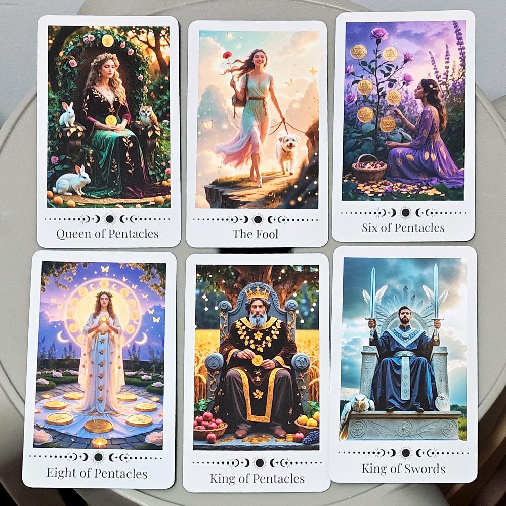 Baraja de Tarot Rosa Interior - Set de Adivinación de 78 Cartas con Guía de Instrucciones 11*6.2cm en Caja Decorativa de Lata