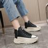High-top Shoes Women's Summer Women's Shoes Round Toe Shoes Increased Thick-soled Casual Sneakers Street Shooting Plus Size Shoes