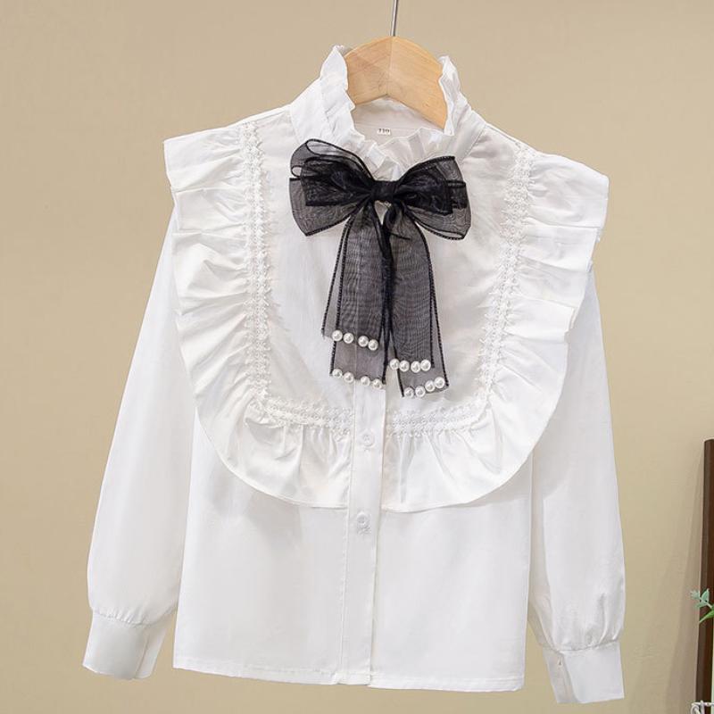 Girls Uniform Clothes Shirt Suit Spring Autumn Long Sleeve White Shirt + Skirt Graduation Class Uniform Preppy Style for Student