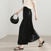 Demana Silky 100% Acetate A-line Midi Skirt