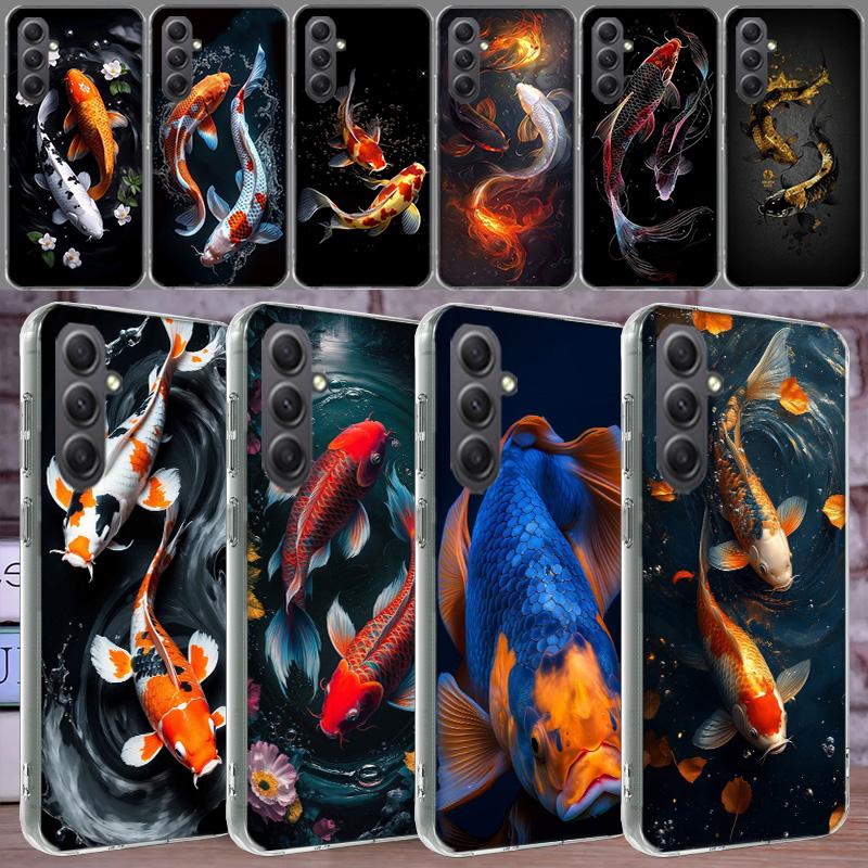 Majestic Koi Fish Phone Case for Samsung A16 A26 A36 A56 A17 A37 A57 A07 A06 A02S A03 A04S A05S Galaxy Note 20 10 A50S A71 A51 A