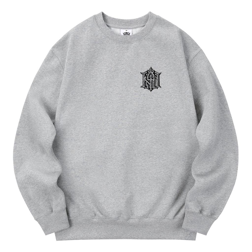KAN6312 Kmg0175 Old Khan Fleece-Lined Sweatshirt Gray