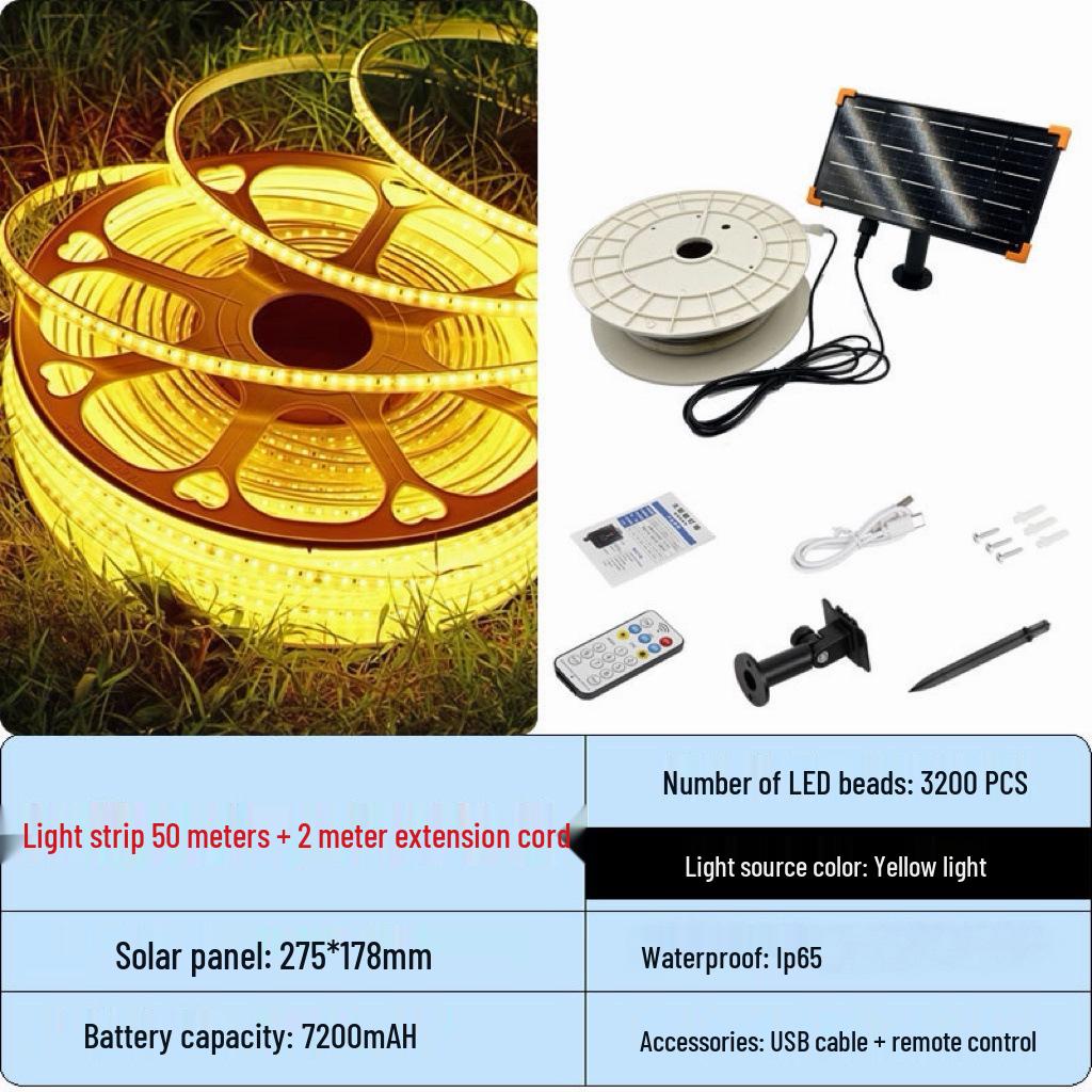 Solar Outdoor Waterproof LED Light Strip for Garden or Balcony Decoration