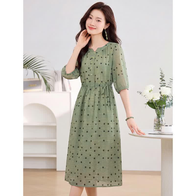 ORIGIN Printed A-Line Midi Dress 2XL зелёный