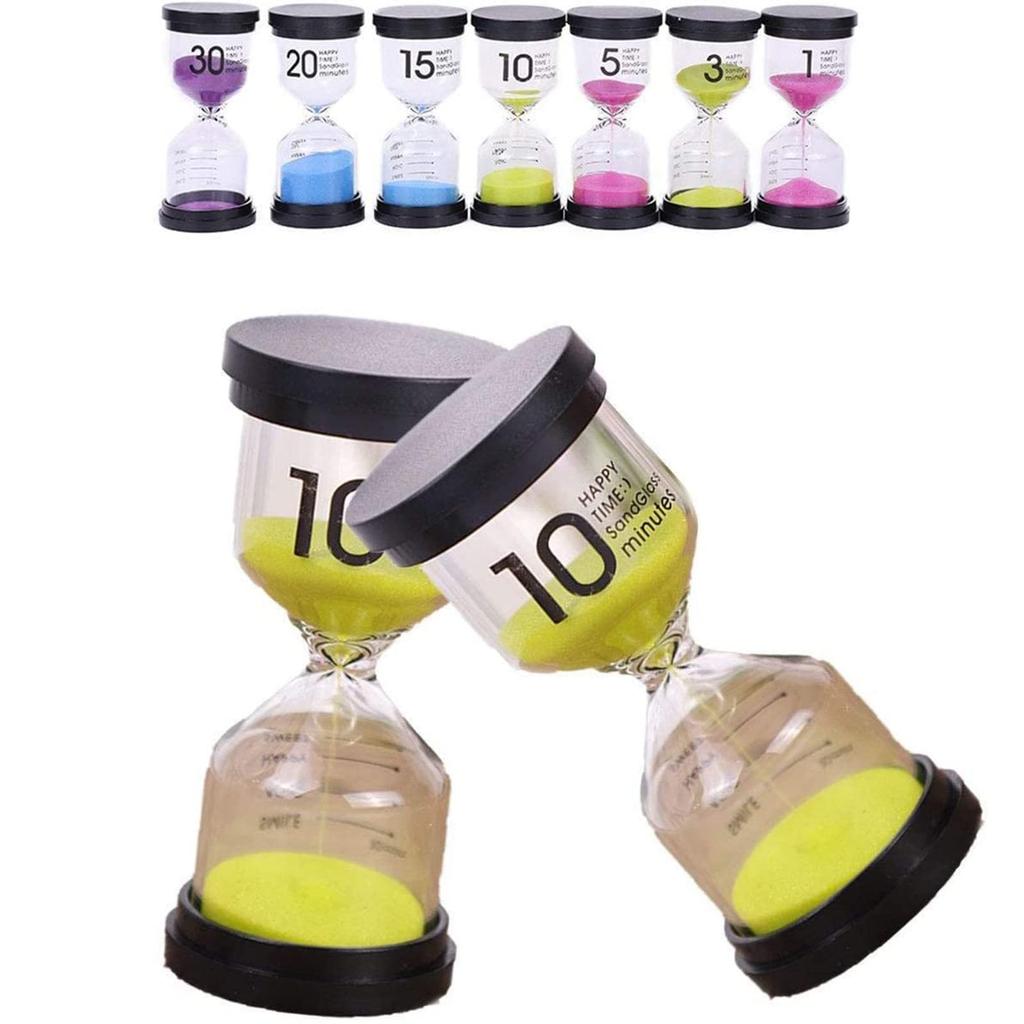 1 x Hourglass, Interior Timer, 10-Minute Countdown Timer, Colorful Sand Timer, for Quizzes, Games, Cooking, Bath Timer