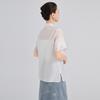 [Shirt] Summer solid color temperament commuting elegant slimming women's short-sleeved top