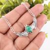 Malachite Pendant, 925 Sterling Silver Chain Pendant, Gift For Women Handmade Pendant Gemstone Jewelry, For Wedding Gift