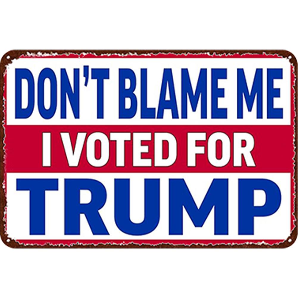 

Винтажная металлическая табличка Трамп 2025 Прямоугольная железная картина Настенный декор для дома 30x20см