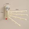 Bathroom Rotating Sucker Towel Rack Cloth Drain Holder Multi Link Wall Mounted Drain Stand Kitchen Storage Sheif Hanging Rod