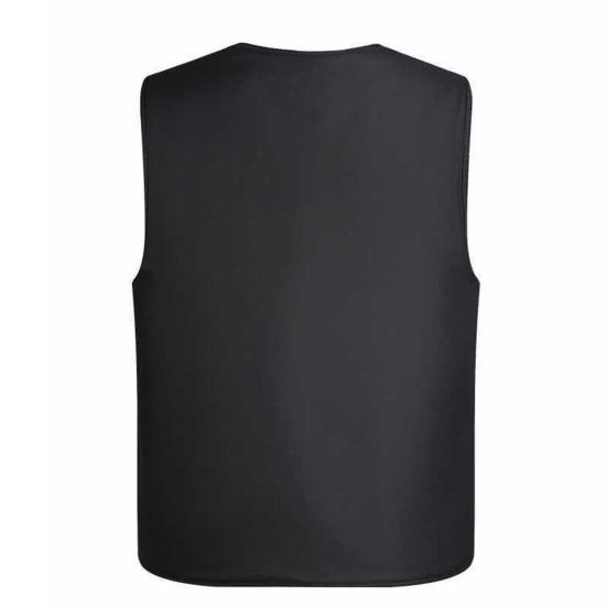 Gilet da uomo autunno inverno spesso peluche senza maniche chiusura con cerniera scollo a V tinta unita multi tasche gilet da pesca per padre di mezza età cappotto invernale da uomo