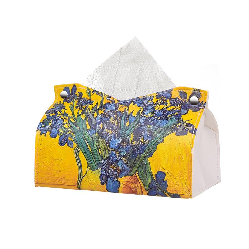 Floral Leather Tissue Box for Home & Hotel
