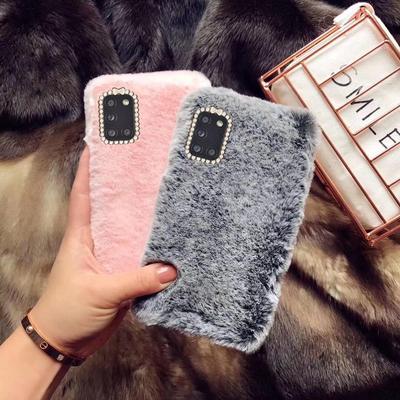 Rabbit Furry Case For Samsung Galaxy S23 S22 Ultra S21 S20 S10 S9 S8 Plus A14 A54 A13 A33 A53 A12 A22 A32 A52 A21s A31 A51 A71 Hair Plush Phone Case