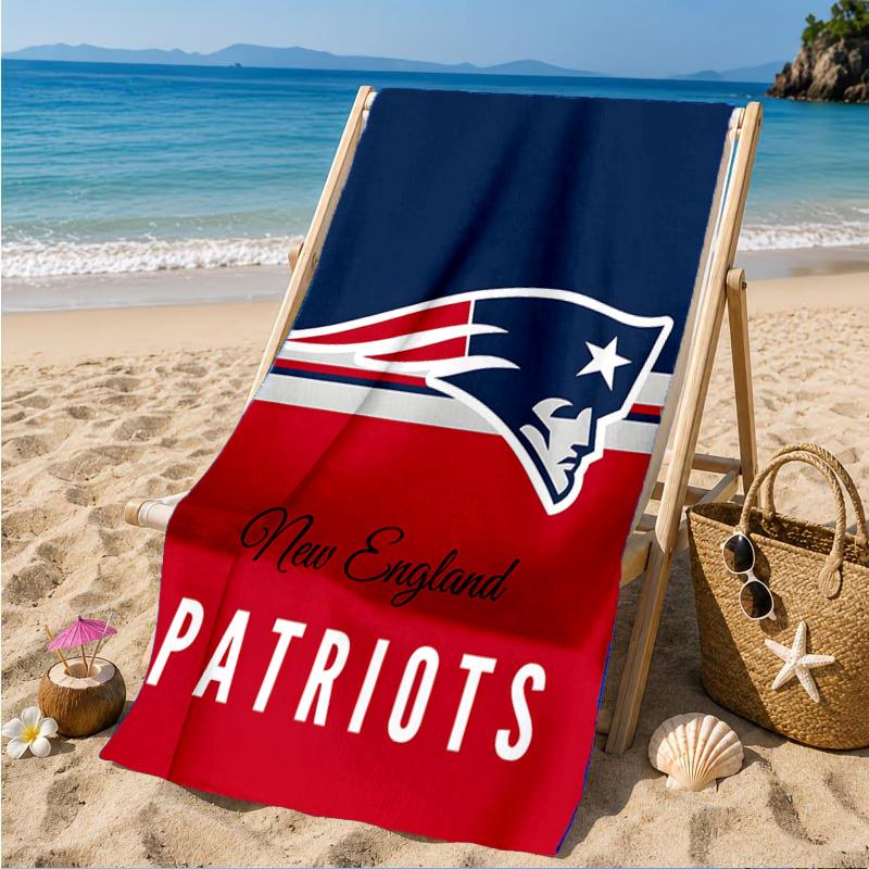 Patriots Team Spirit Beach Towel, Quick-drying, Easy to Care for, Suitable for Both Fitness and Beach Vacations,Sports Essential