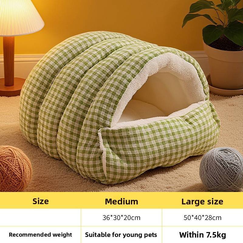 Cama Aconchegante Isolada Para Animais de Estimação Com Capa Removível Para Uso no Inverno Adequada Para Gatos e Cães Pequenos
