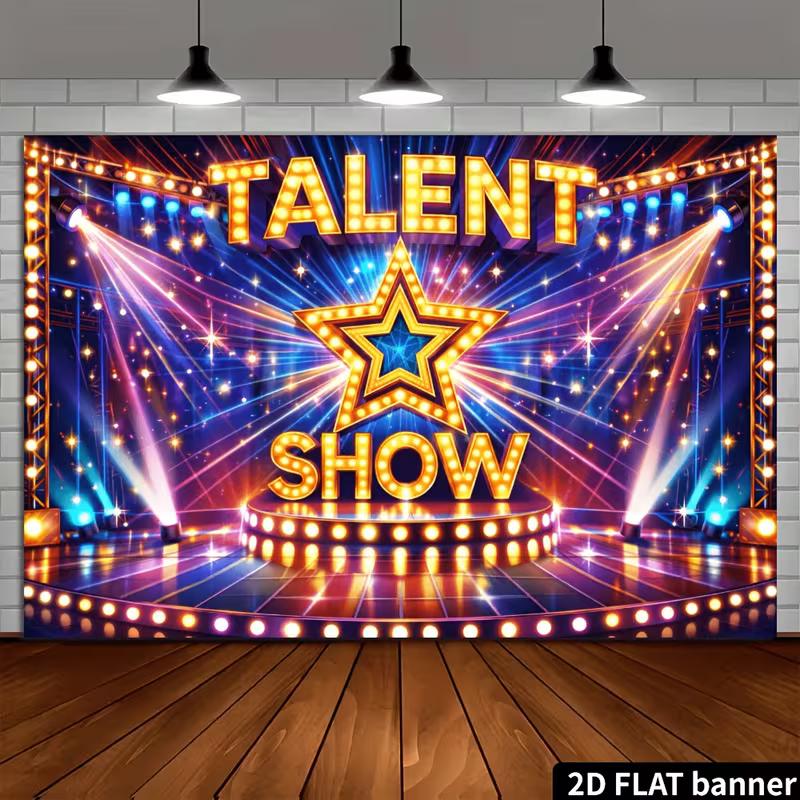 2D Talent Show Stage Backdrop for Performance, Contest or Live Show Photoshoot