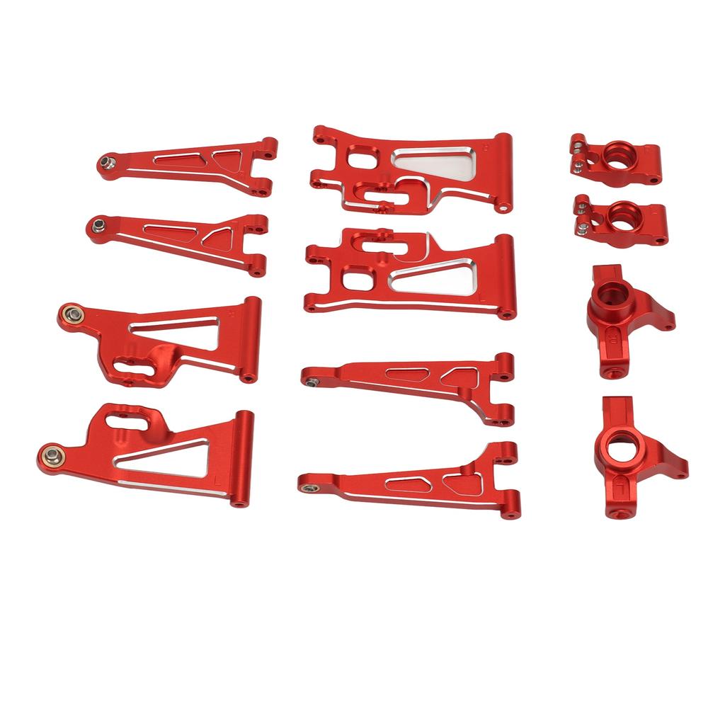 RC Car Suspension Arm Aluminum Alloy Front Rear Suspension Arm Steering Cup Rear Axle Holder Set Upgraded Parts for MJX 14210 14209 1Celsius14 RC Car