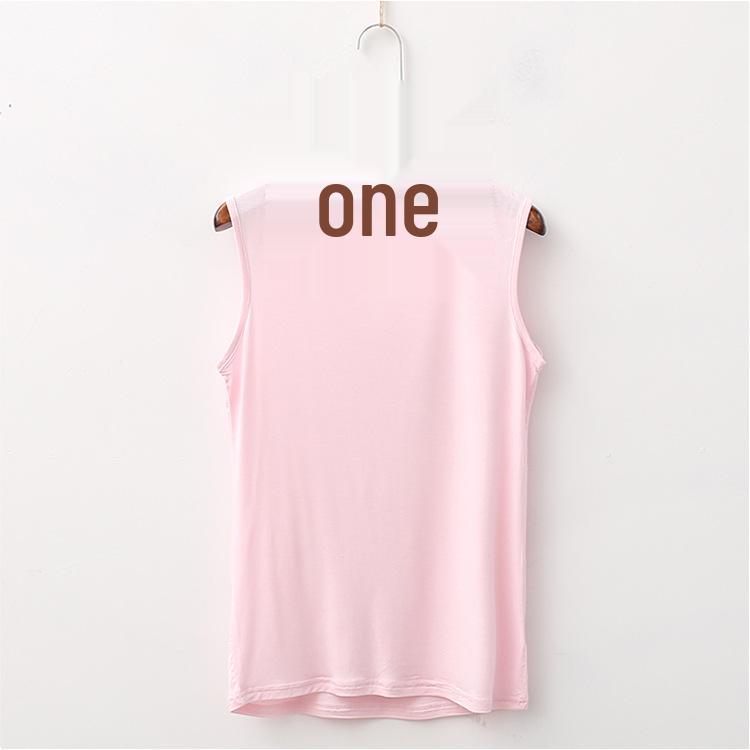 

Модальная летняя майка без рукавов с широкими плечами большого размера для женщин 200 фунтов для среднего возраста 6XL светло-розовый