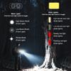 Type-C Aluminum Alloy Dual-Switches LED Flashlight with COB Floodlight Back Clip Work Flashlight for Men Dad Him Husband Gifts