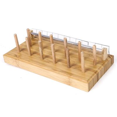 Wooden Fishing Tackle Organizers For 12 Regular Spools And Dispensing Fly Tying Thread Spool Stand
