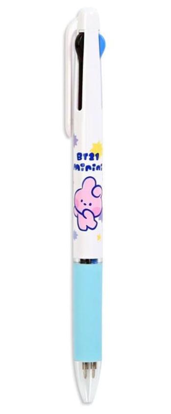 

BT21 minini 3-цветная шариковая ручка Официальная 3-цветная шариковая ручка Подарок на день рождения Годовщина Друзья Персонаж Милый Прост в использовании Популярные BTS Bangtan Boys