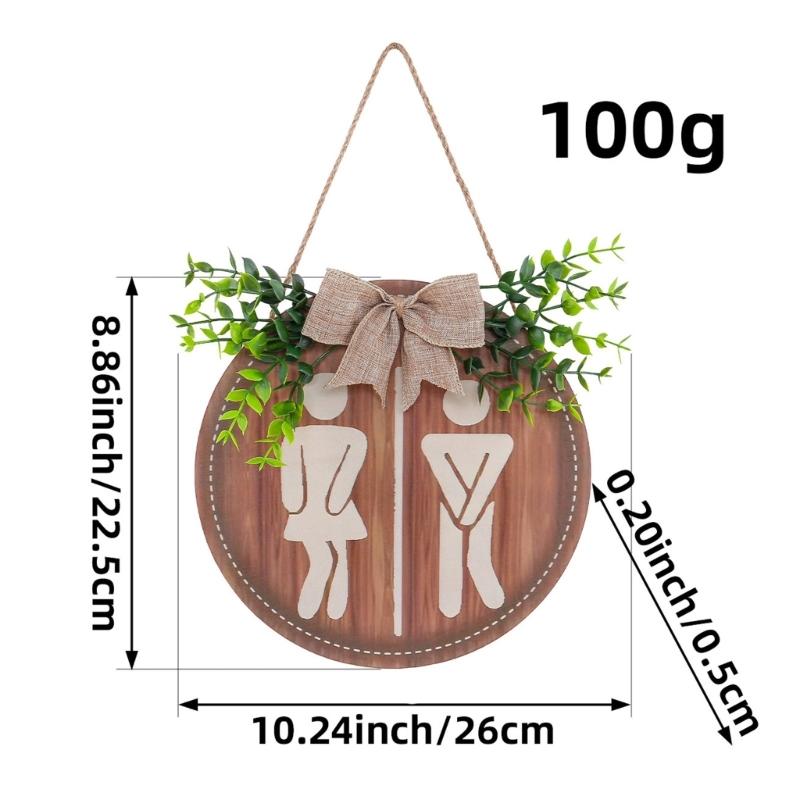 Wooden Bathroom Sign Rustics Men's and Women's Toilet Wall Signs for Business Funny Bathroom Restroom Door Decors