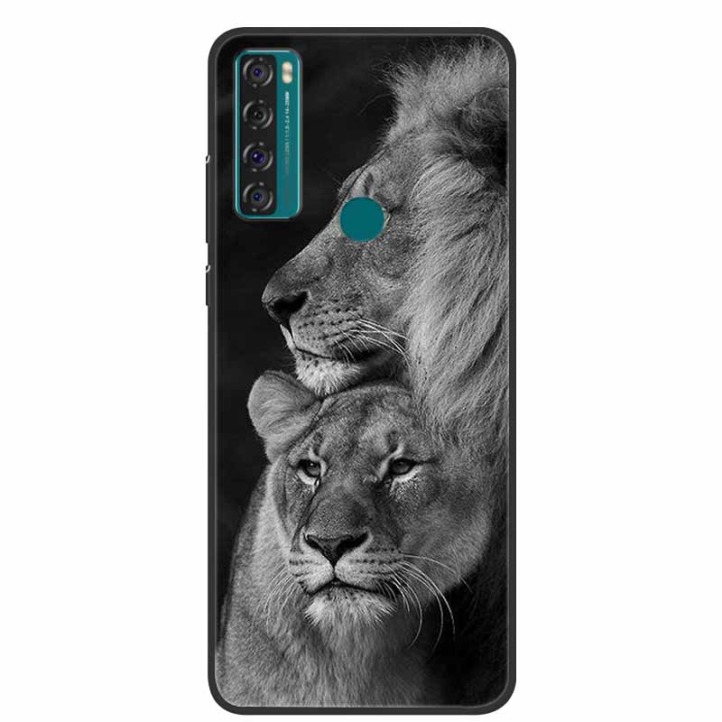 Case For TCL 20 SE Luxury Silicone TPU Soft Phone Cover For TCL 20 SE Case T671H 6.82" Funda Animal Capa Cute Shockproof Coque