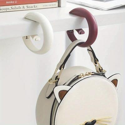 Taşınabilir Çanta Askısı Katlanabilir Tutucular Masa Ofis Dekorasyonu Plastik Masa Yanı Kancası Kullanım El Çantası Seyahat Çantası Düzenleyici Kanca Tutucu