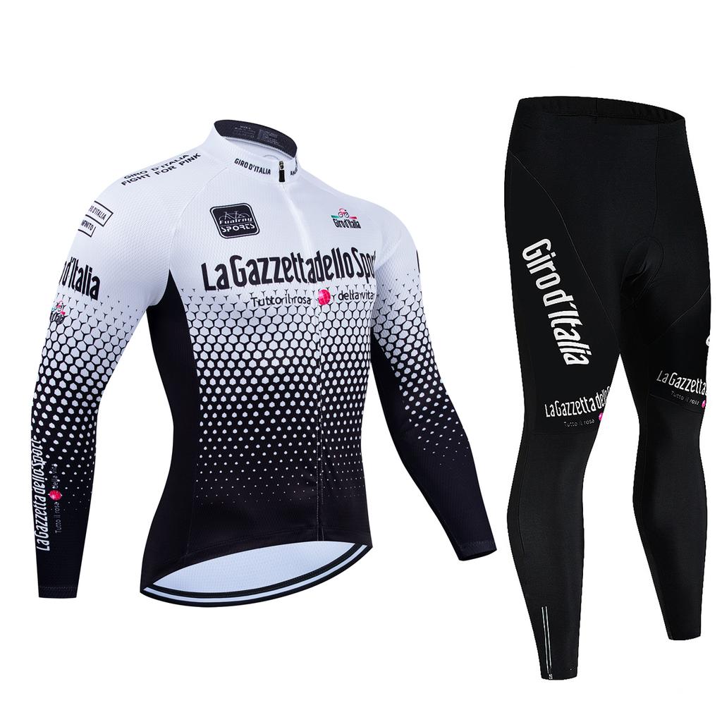 Tour De Giro Cycling Jersey Set Riding Long Sleeves Cycling Bib Set Bicycle Clothing Spring MBT Breathable Bike Clothes