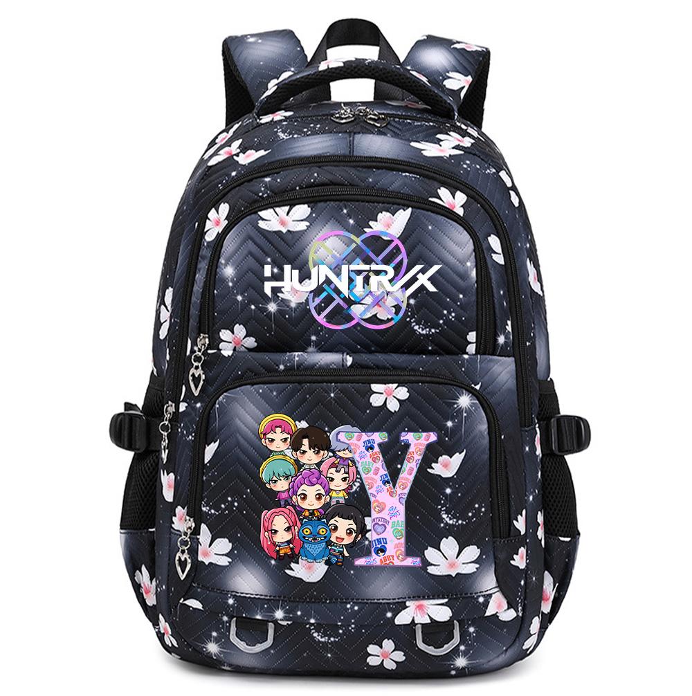 

26 English Letter K-Pop Printed Backpack Student Teenager for Boy Girl Schoolbag Bookbag Kid Gift Women Large Capacity Travel Bag