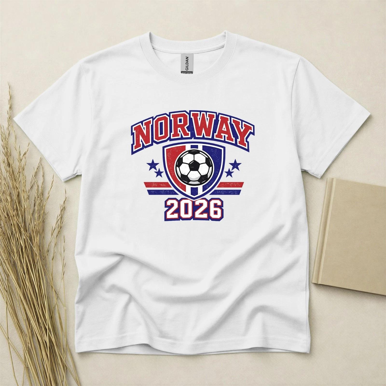 Norway 2026 Football Fan T Shirt Soccer Supporters Gildan Cotton Family Top XXL