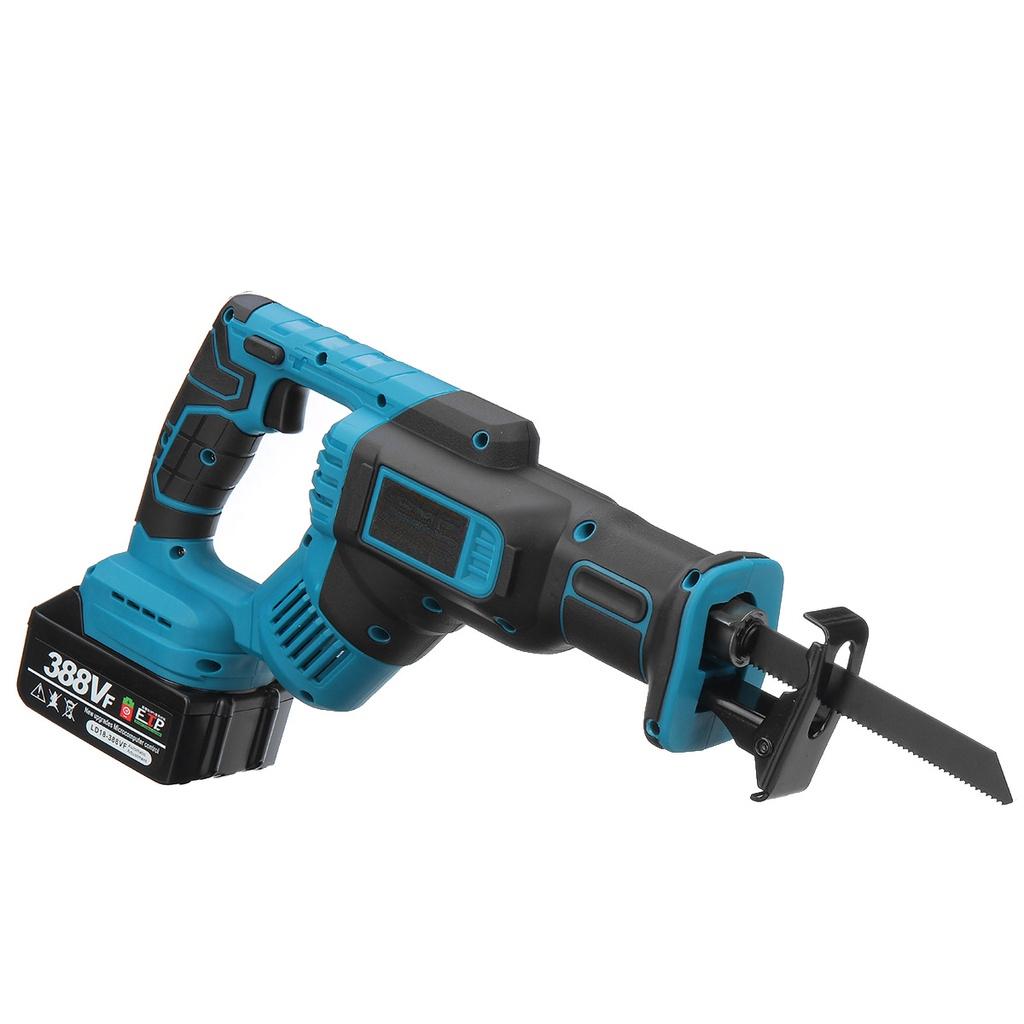 4000 U/min Akku-Elektro-Säbelsäge Variable Geschwindigkeit Metall Holz Säge 4 Stück Sägeblätter für 18V Akku