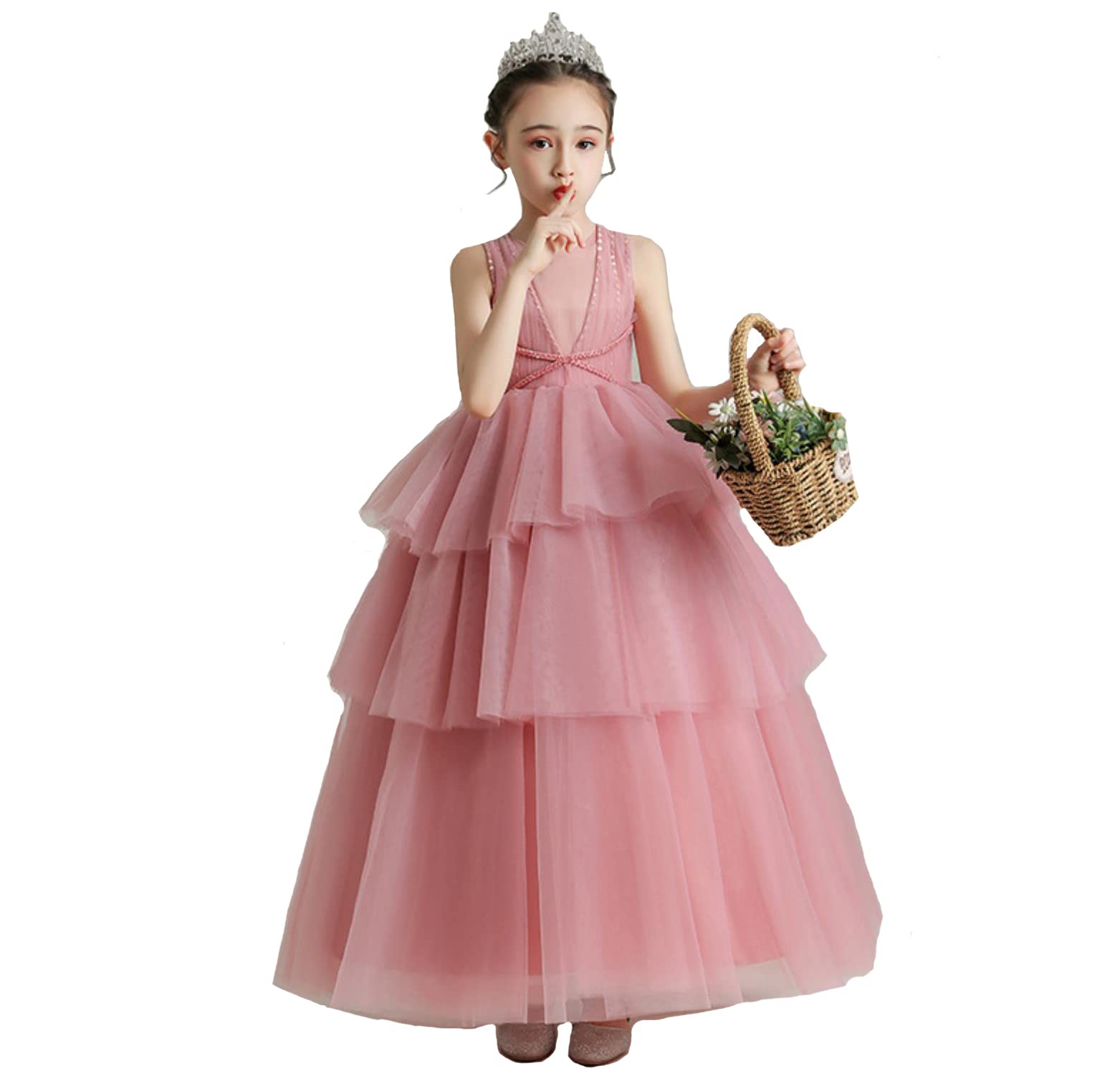 

VIISEN Piano Recital Junior Formal Dress for Long Wedding Concert Birthday Bridesmaid Elegant Sizes Size Children s Dress, Kids Dress, Girls, Dress,