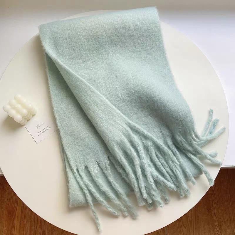 Autumn and winter new Maillard imitation cashmere plaid scarf women's winter senior sense versatile shawl thickened warm scarf