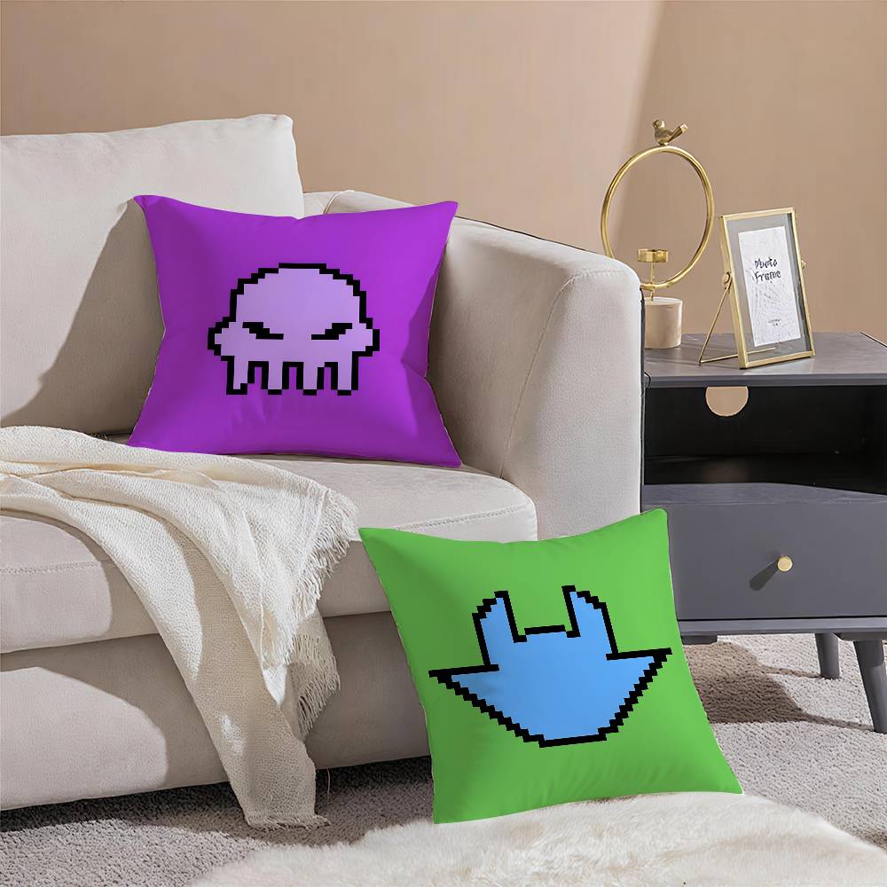 Web-Comics H-Homestuck-MT Lustiger Kissenbezug Komfort Sofa Bett Seidig elegant Verdeckter Reißverschluss Dekorative Kissenhülle