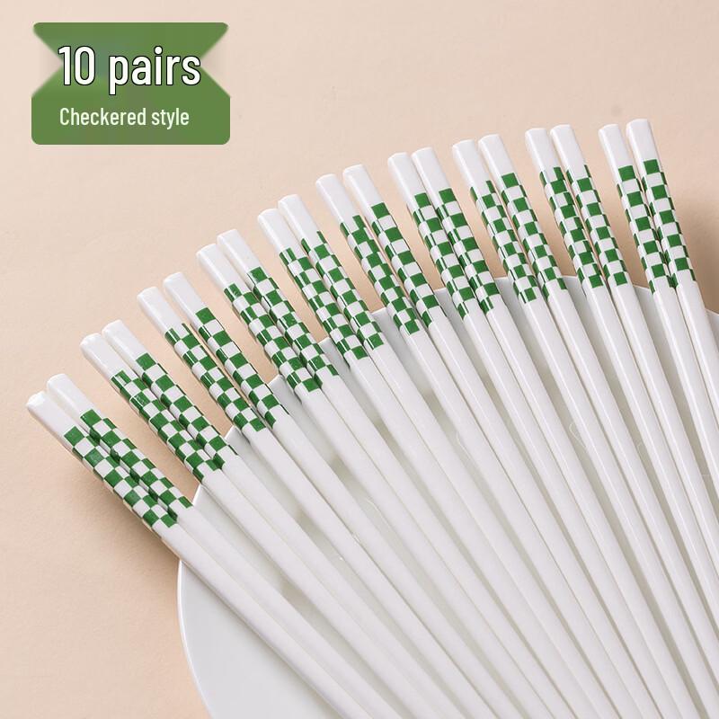 Abay Cream Style Ceramic Chopsticks - 10-Pair Set