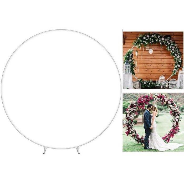 Arche décorative - Non spécifié - 2m - Blanc - Soie artificielle - Support guirlande de ballons