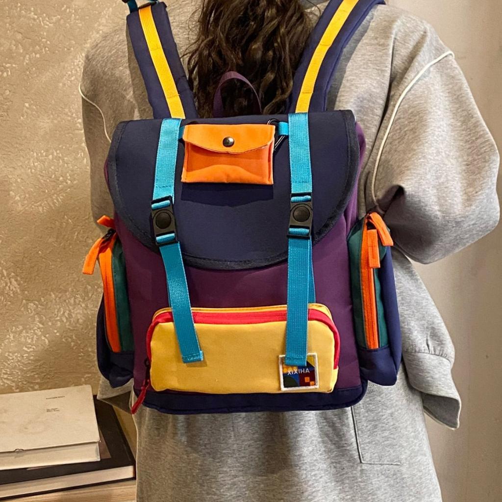 Schoolbag Schoolbag for Female Junior High School Students Cute High-value High School Students 1011 New Large-capacity Simple Backpack Tide