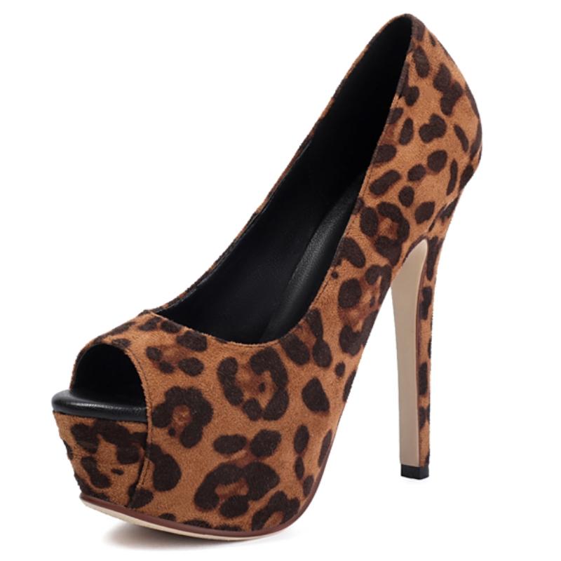 

Сексуальные женские туфли на высоком каблуке с леппардовым принтом, новинка 2025 года, туфли-лодочки на тонком каблуке с открытым носком, танцевальная обувь для ночного клуба, женская 39