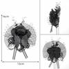 Black Color Wrist Corsage Fabric Flower Flower Brooch New Floral Boutonniere  Wedding Party