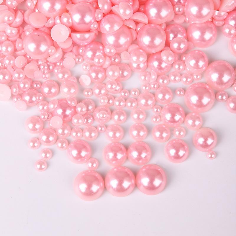 3-10Mm Perle Semi-Rotunde Mixte 5400 Buc Pungă Abs Evidențiere Perlă Plată Bricolaj Accesorii Îmbrăcăminte