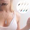 Chain Pendant Necklace Faux Crystal Stone Decorative Women Metal Jewelry Accessories Fashion