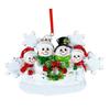 Adorable Resin Snowman Family Christmas Wreath Decorative Snowflake Holiday Ornament