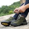Winter Cotton Shoes Fleece-lined Couple Models Outdoor Shoes Plus Size Fashion Hi-Top Hiking Shoes Wild Travel Shoes
