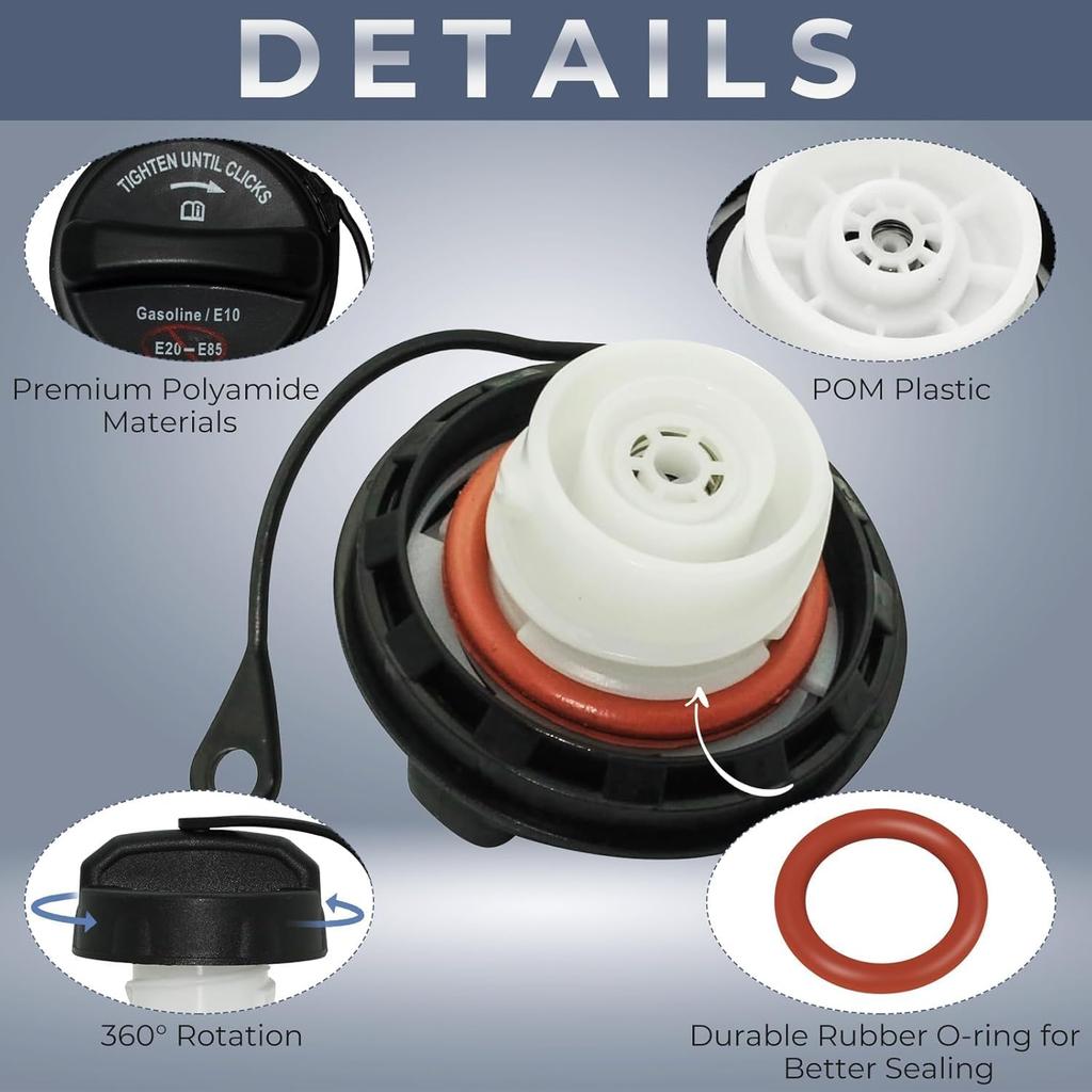 Gas Cap, Fuel Cap For Ford Lincoln Mercury 2004-2009 F150, 2007-2015 Edge, 2009- F250 F350 Super Duty, 2017- F450 F550, 2006-2007 Fusion, 2004-2007